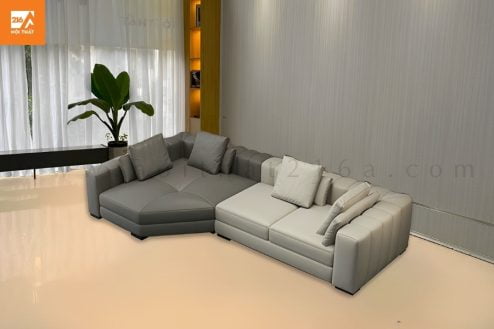 Bộ sofa da bò nhập khẩu italia T039