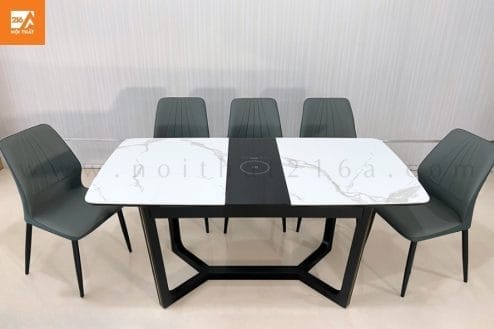 Bàn ăn mặt đá có bếp từ 6028