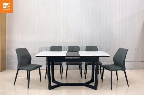 Bàn ăn mặt đá có bếp từ 6028