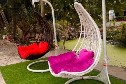 Xích đu lưỡi gà nhựa giả mây 213