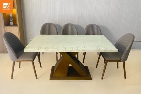 Bộ bàn ăn mặt đá cao cấp nhập khẩu 505