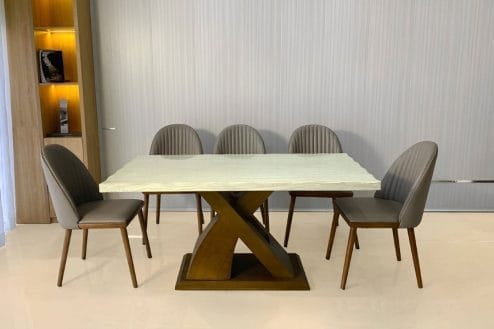 Bộ bàn ăn mặt đá cao cấp nhập khẩu 505