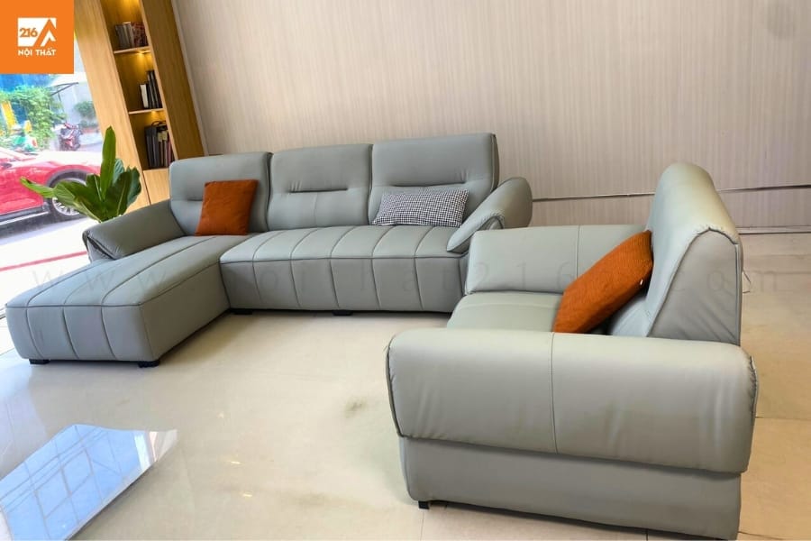 Sofa vải giả da nhập khẩu cao cấp 310 49 Sofa da bò nhập khẩu cao cấp 310