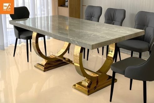 Bàn ăn mặt đá cao cấp nhập khẩu 384 44 Bàn ăn mặt đá cao cấp nhập khẩu 384