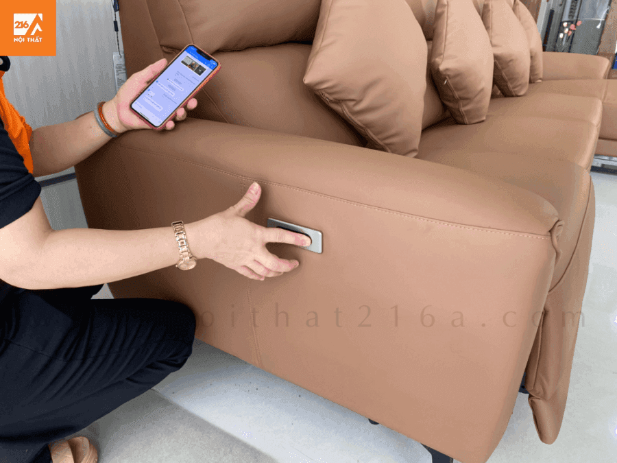 Sofa da bò nhập khẩu góc L A01