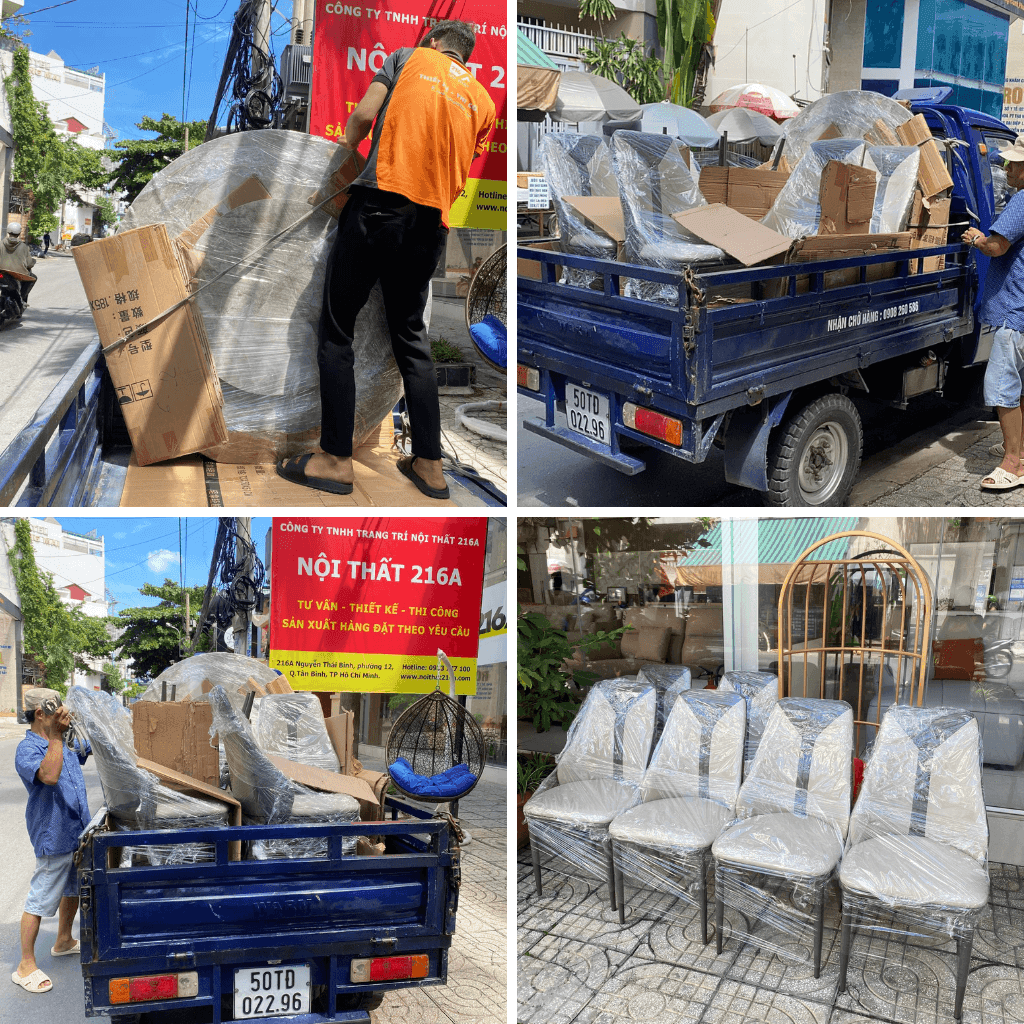 Bàn Giao Sản Phẩm Bàn Ăn Mặt Đá Cho Khách Hàng Quận 12 