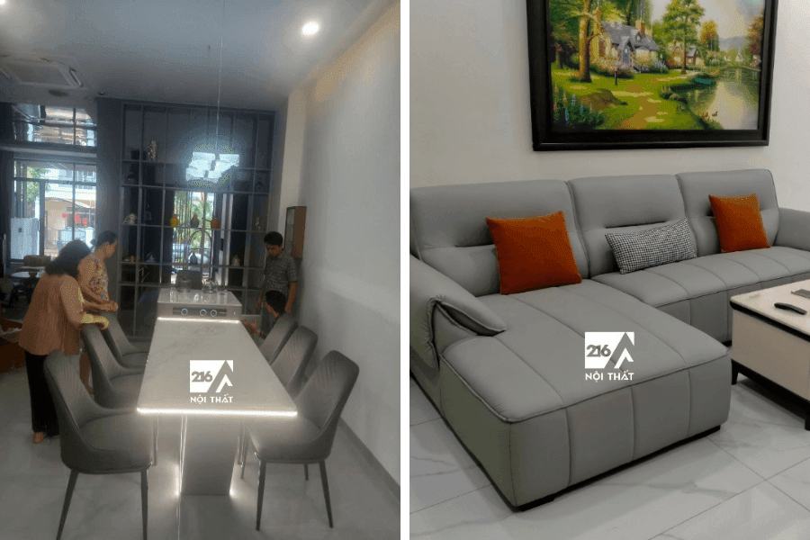 Tiếp Tục Bàn Giao Đơn Hàng Cho Khách Quận 12 và Quận 7: Bộ Sofa 123, Bàn Đảo Bếp Chân V, Xích Đu