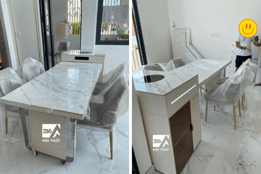 Bàn Giao Đơn Hàng Cho Anh Khách Quận 7: Bàn Đảo Bếp Có Bếp Âm Và Nội Thất Độc Đáo 1 Bàn giao đơn hàng cho anh khách Quận 7