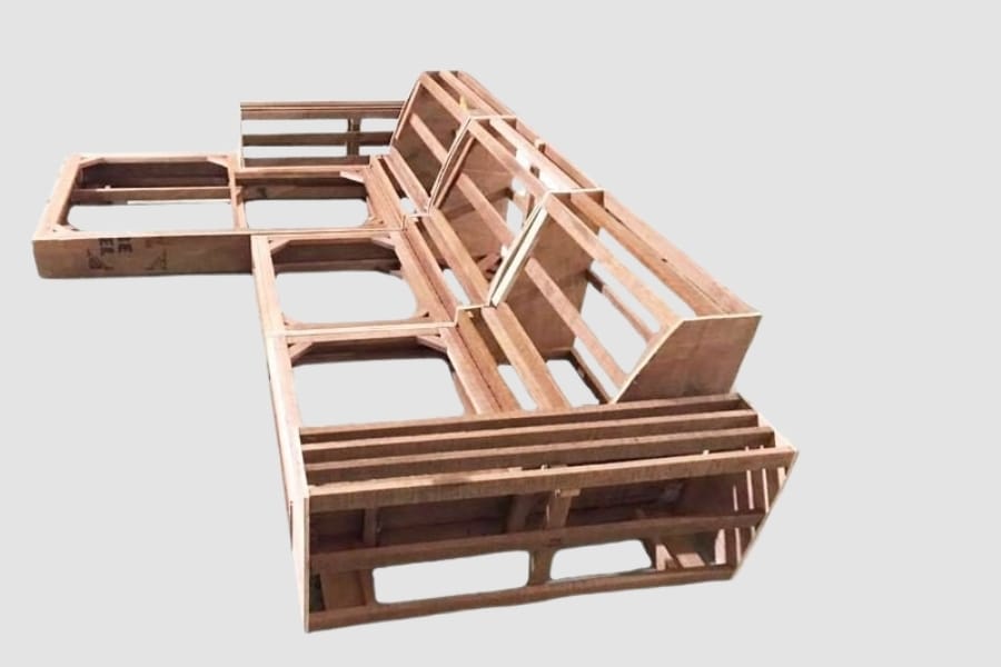 Phân biệt các loại khung sofa: gỗ dầu, gỗ thông, kim loại – Ưu nhược điểm của từng loại 2 Khung sofa gỗ dầu