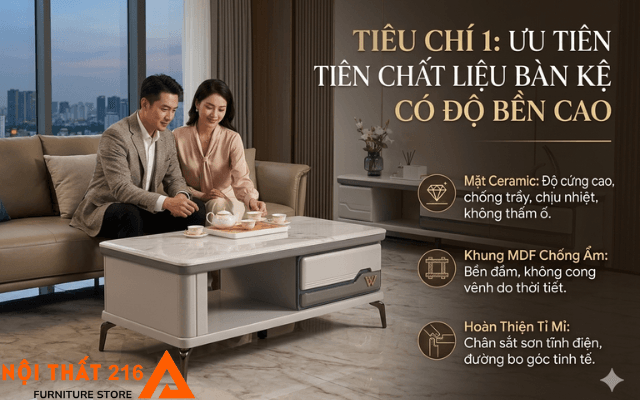 5 tiêu chí chọn bàn kệ phòng khách đẹp và bền cho gia đình 1 Tieu-chi-1-chon-ban-ke-phong-khach-uu-tien-chat-lieu-ban-ke-co-do-ben-cao
