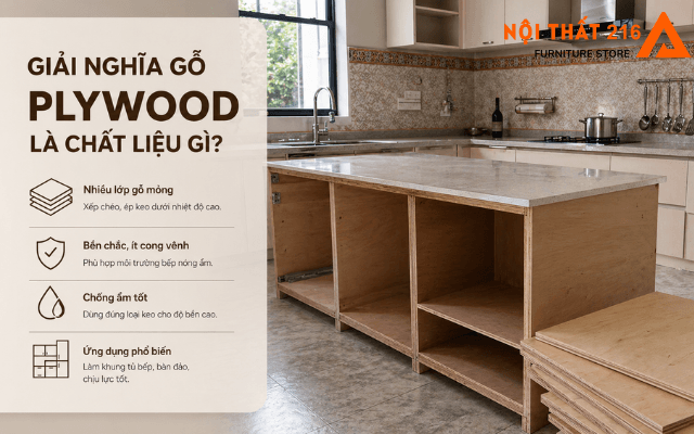 Gỗ Plywood chống ẩm làm khung bàn ăn đảo bếp có tốt không? 2 Giai-nghia-go-Plywood-chong-am-la-chat-lieu-gi