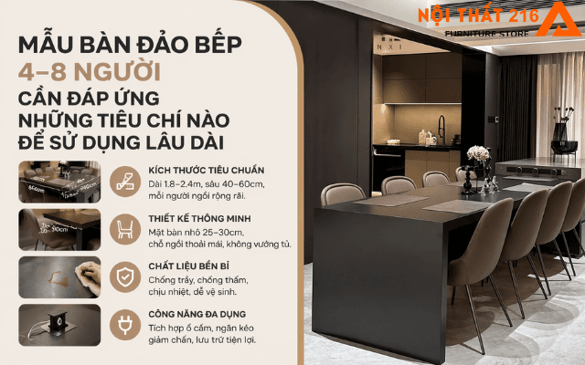 Mẫu bàn bàn đảo bếp mới ra mắt cho gia đình từ 4-8 người 2 Mau-ban-dao-bep-4–8-nguoi-can-dap-ung-nhung-tieu-chi-nao-de-su-dung-lau-dai