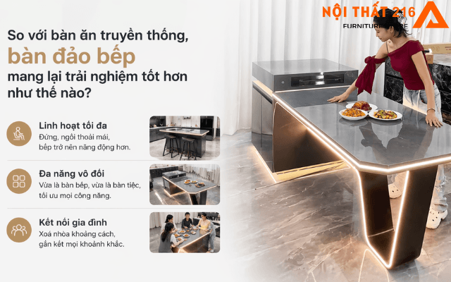 Mẫu bàn bàn đảo bếp mới ra mắt cho gia đình từ 4-8 người 4 So-voi-ban-an-truyen-thong-ban-dao-bep-mang-lai-trai-nghiem-tot-hon-nhu-the-nao
