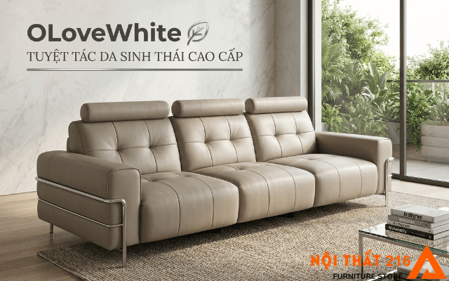 Sofa da sinh thái là gì? Ưu nhược điểm kinh nghiệm mua 2026 4 Sofa-giuong-OloveWhite-tuyet-tac-tu-chat-lieu-da-sinh-thai-cao-cap