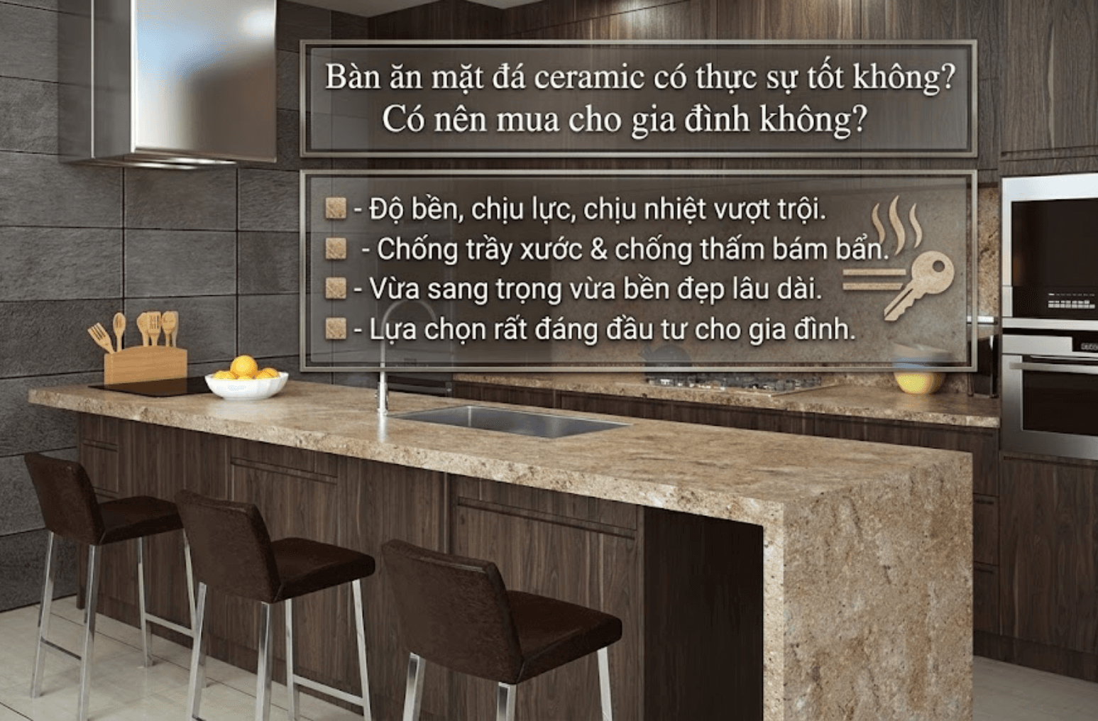 Mặt bàn đá ceramic là gì? Ưu nhược điểm & có nên mua không? 3 Ban-an-mat-da-ceramic-co-thuc-su-tot-khong-Co-nen-mua-cho-gia-dinh-khong