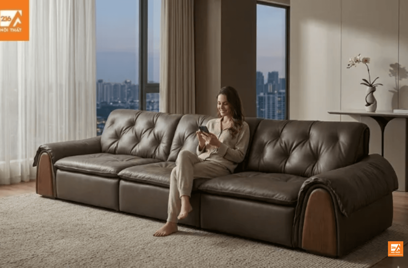 15+ Mẫu sofa giường đẹp 2026 đáng mua nhất và cách chọn chuẩn 3 Sofa-giuong-chinh-dien-Famlock-da-nang
