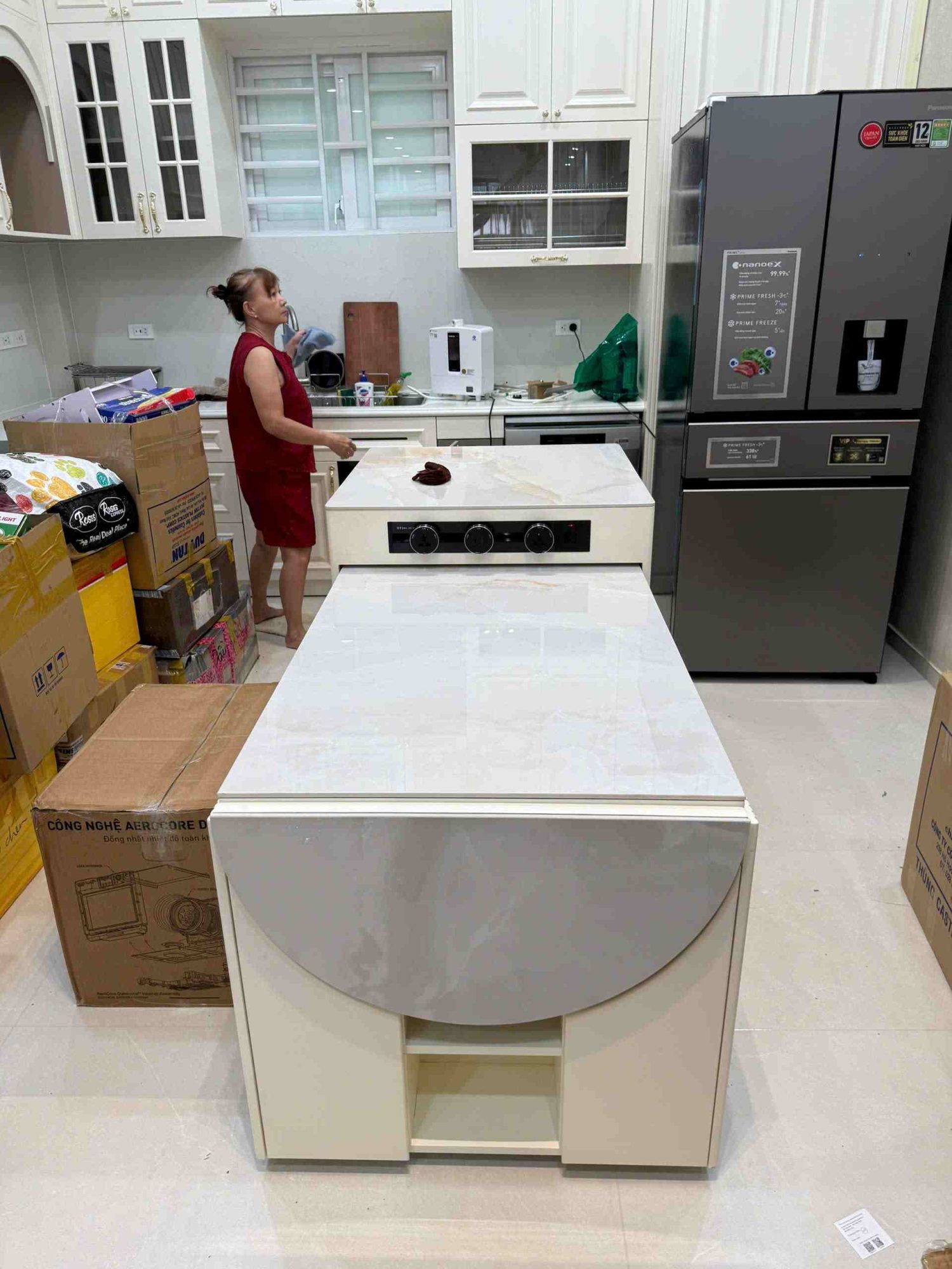 Bàn ăn đảo bếp 005 đá nung kết tích hợp khay úp chén 68 Ban-an-dao-bep-005-da-nung-ket-tich-hop-khay-up-chen
