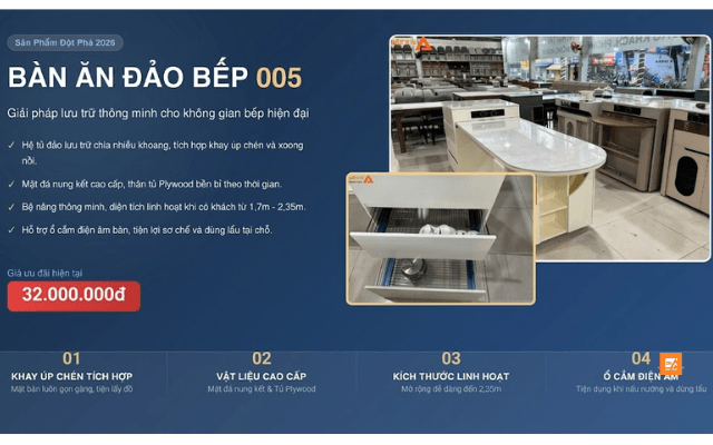 7 Mẫu bàn ăn đảo bếp mới cập nhật tại nội thất 216a 3 Ban-an-dao-bep-005-phu-hop-voi-gia-dinh-can-khay-up-chen-tich-hop-nhu-the-nao